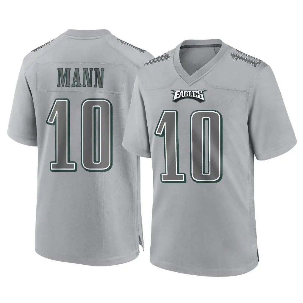 Elroe P.Eagles #10 Braden Mann Player Gray Atmosphere Fashion Home Game Stitched Jerseys