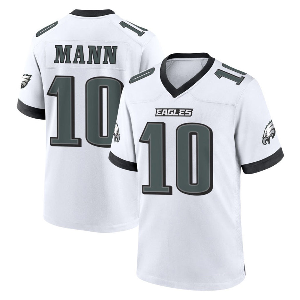 Elroe P.Eagles #10 Braden Mann Player White Game Home Stitched Jerseys