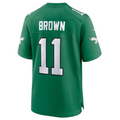 Elroe P.Eagles #11 A.J. Brown Green Alternate Game Player Jersey Stitched American Stitched Jersey
