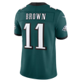 Elroe P.Eagles #11 A.J. Brown Midnight Green Team Vapor F.U.S.E. Stitched Limited Jerseys
