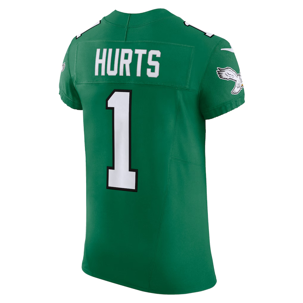 Elroe P.Eagles #1 Jalen Hurts Kelly Green Alternate Vapor F.U.S.E. Elite Stitched Jerseys