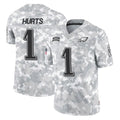 Elroe P.Eagles #1 Jalen Hurts Player Arctic Camo Salute to Service Limited Game Stitched Jerseys
