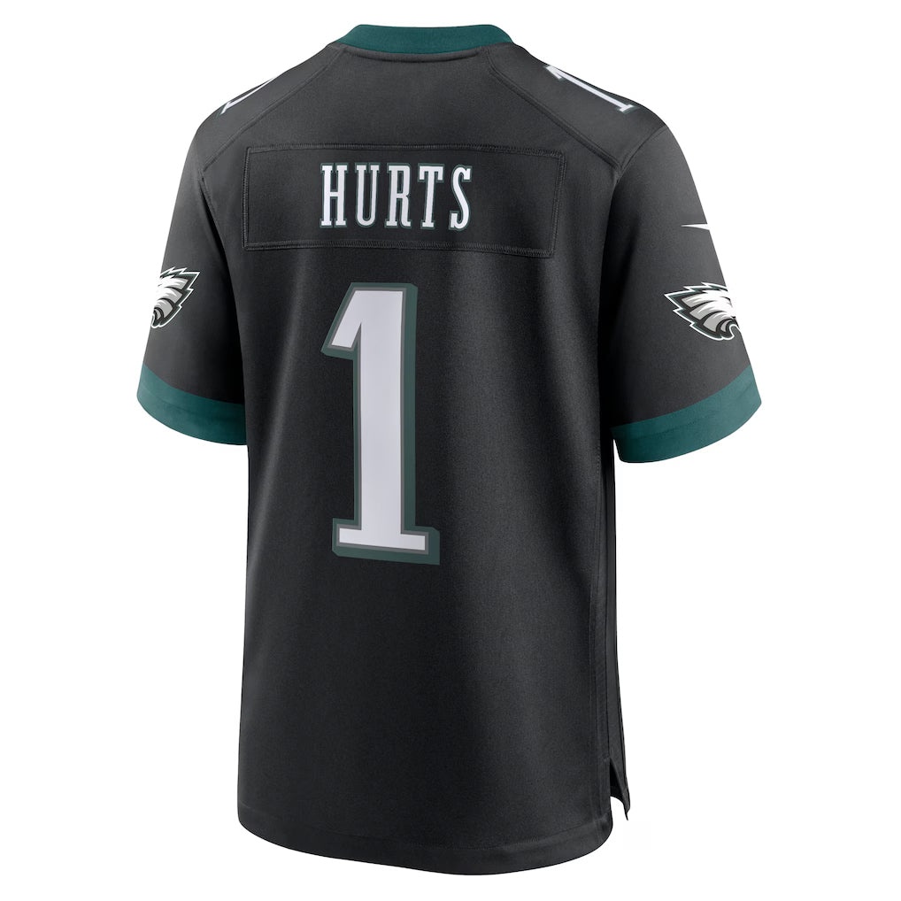 Elroe P.Eagles #1 Jalen Hurts Player Black Home Game Stitched Jerseys