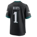 Elroe P.Eagles #1 Jalen Hurts Player Black Home Game Stitched Jerseys