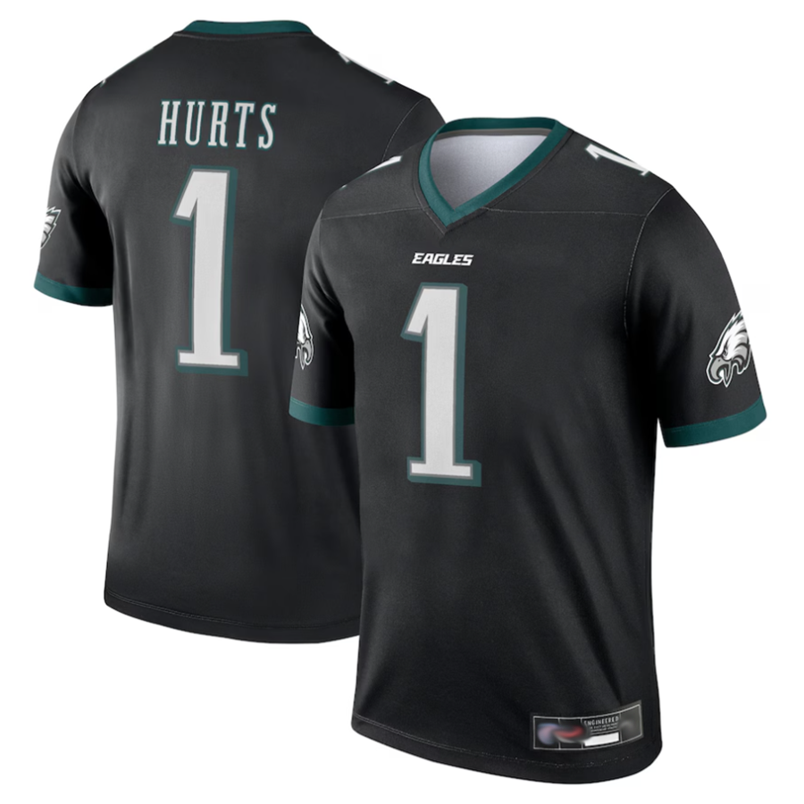 Elroe P.Eagles #1 Jalen Hurts Player Black Legend Stitched Jerseys