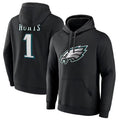 Elroe P.Eagles #1 Jalen Hurts Player Black Military Hoodie Game Stitched Jerseys
