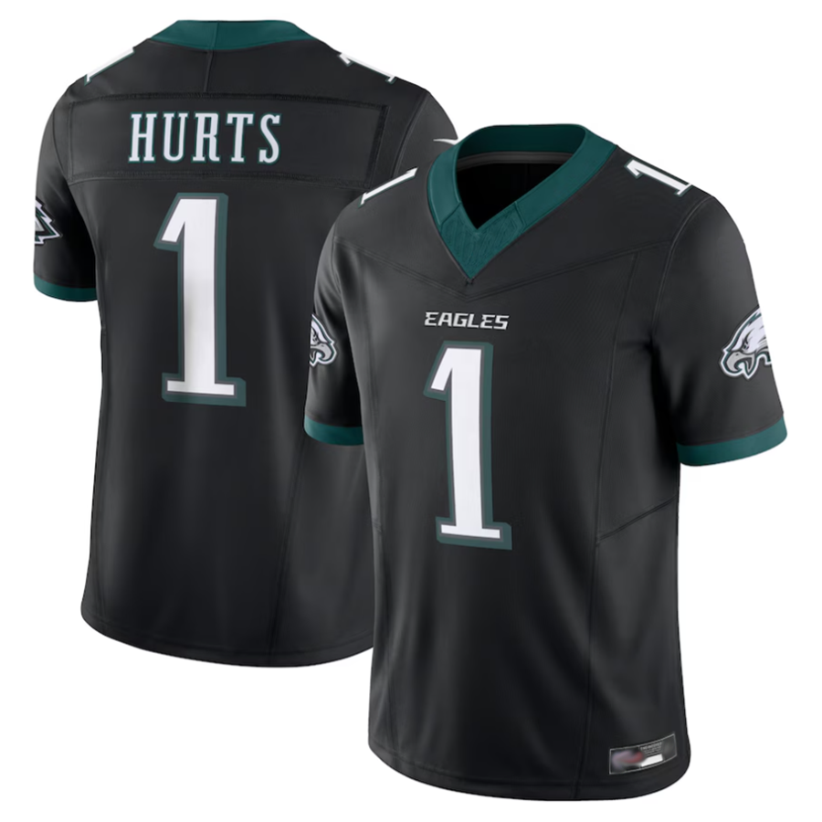 Elroe P.Eagles #1 Jalen Hurts Player Black Vapor F.U.S.E. Limited Stitched Jerseys