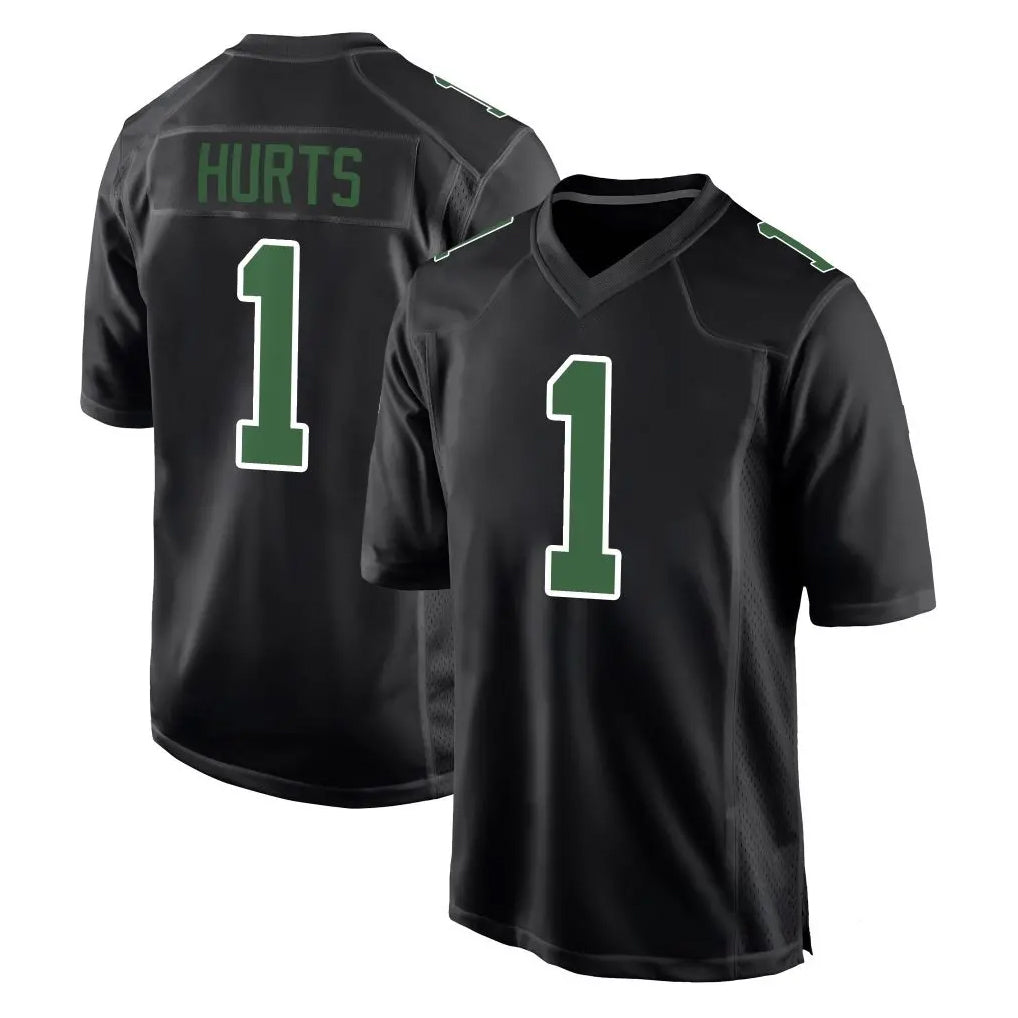 Elroe P.Eagles #1 Jalen Hurts Player Carbon Green Fashion Home Game Stitched Jerseys
