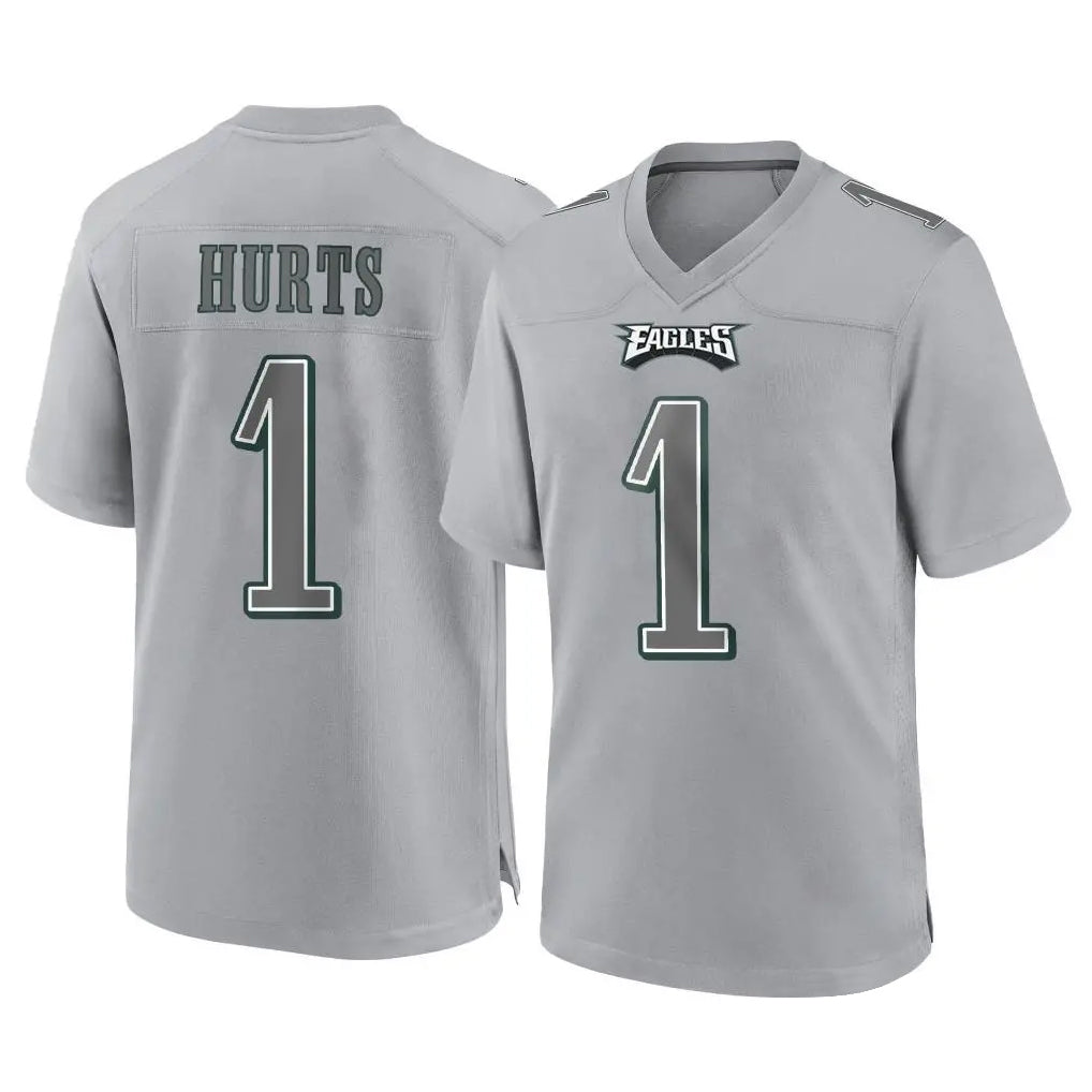 Elroe P.Eagles #1 Jalen Hurts Player Gray Atmosphere Fashion Home Game Stitched Jerseys