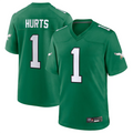 Elroe P.Eagles #1 Jalen Hurts Player Kelly Green Game Stitched Jerseys