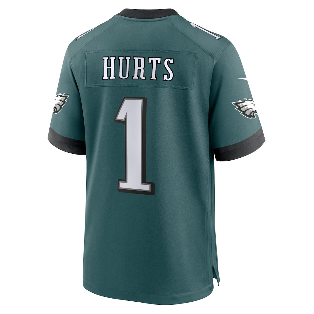 Elroe P.Eagles #1 Jalen Hurts Player Midnight Green Home Game Stitched Jerseys