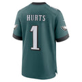 Elroe P.Eagles #1 Jalen Hurts Player Midnight Green Home Game Stitched Jerseys