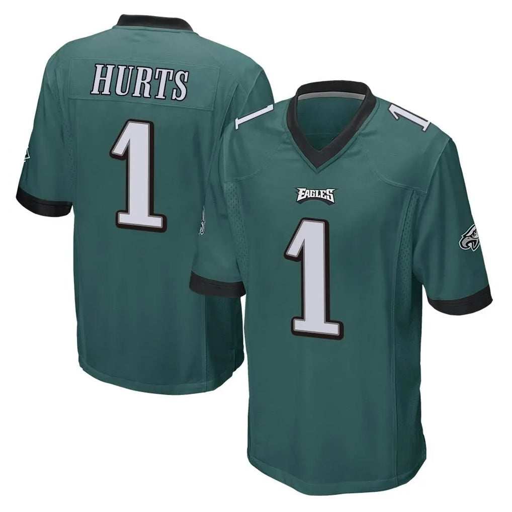 Elroe P.Eagles #1 Jalen Hurts Player Team Color Green Home Game Stitched Jerseys