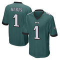 Elroe P.Eagles #1 Jalen Hurts Player Team Color Green Home Game Stitched Jerseys