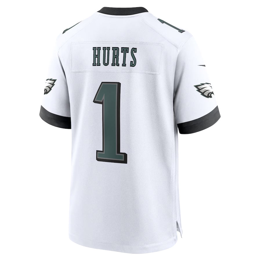 Elroe P.Eagles #1 Jalen Hurts Player White Home Game Stitched Jerseys