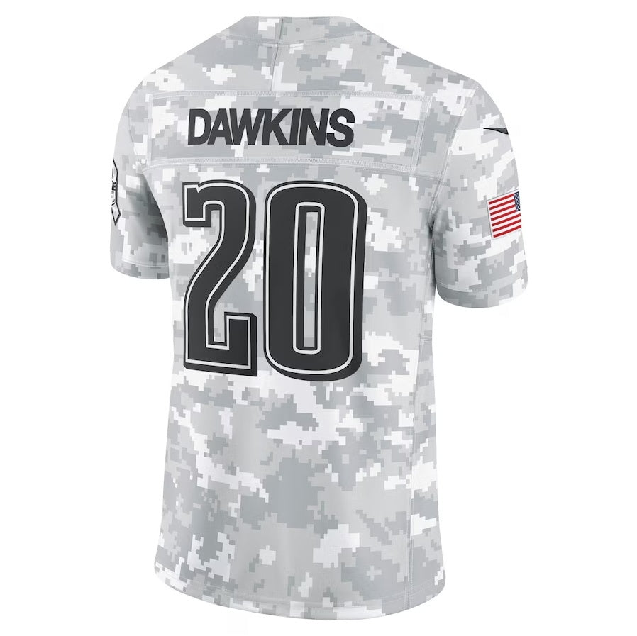 Elroe P.Eagles #20 Brian Dawkins Arctic Camo 2024 Salute to Service Retired Player Limited Stitched Jerseys