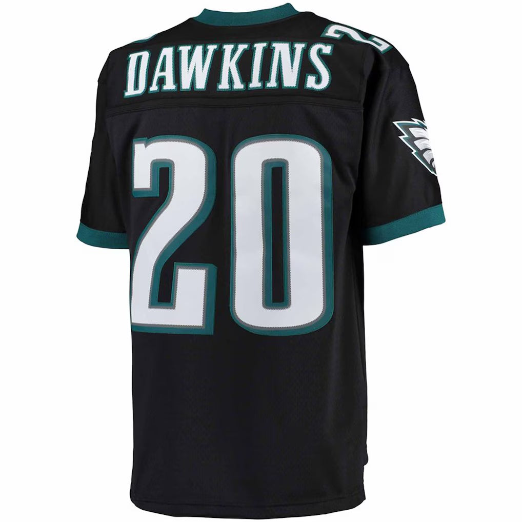 Elroe P.Eagles #20 Brian Dawkins Mitchell & Ness Black Big & Tall 2004 Retired Player Replica Stitched Jerseys