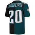 Elroe P.Eagles #20 Brian Dawkins Mitchell & Ness Midnight Green-Black Split Legacy Replica Stitched Jerseys