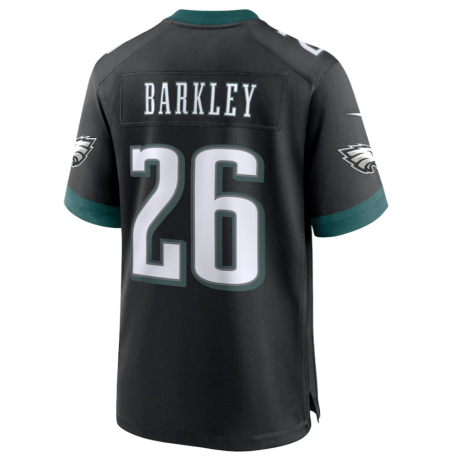 Elroe P.Eagles #26 Saquon Barkley Black Alternate Game Jersey Stitched American Stitched Jersey