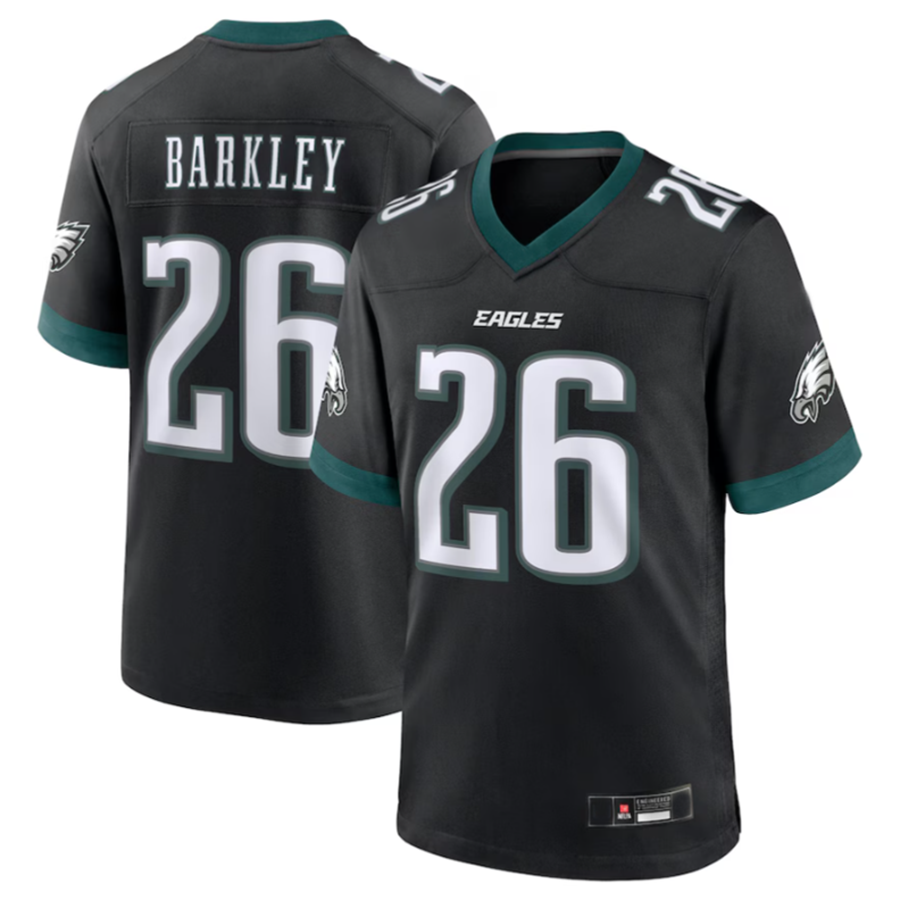 Elroe P.Eagles #26 Saquon Barkley Black Alternate Game Stitched American Stitched Jerseys