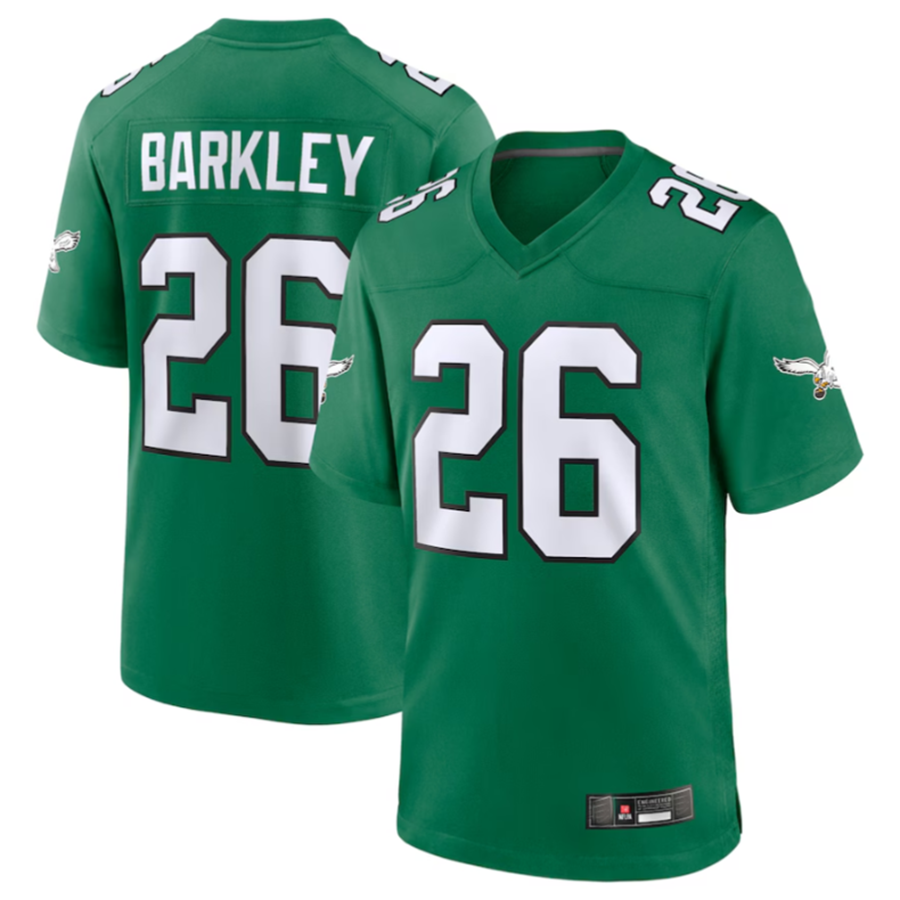 Elroe P.Eagles #26 Saquon Barkley Green Alternate Game Stitched American Stitched Jerseys