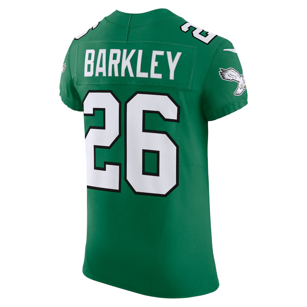 Elroe P.Eagles #26 Saquon Barkley Kelly Green Alternate Vapor F.U.S.E. Elite Stitched Jerseys