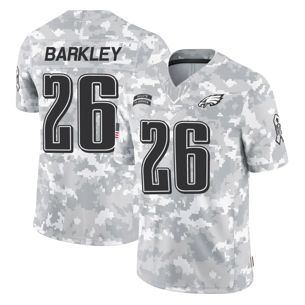 Elroe P.Eagles #26 Saquon Barkley Player Arctic Camo Salute to Service Limited Game Stitched Jerseys