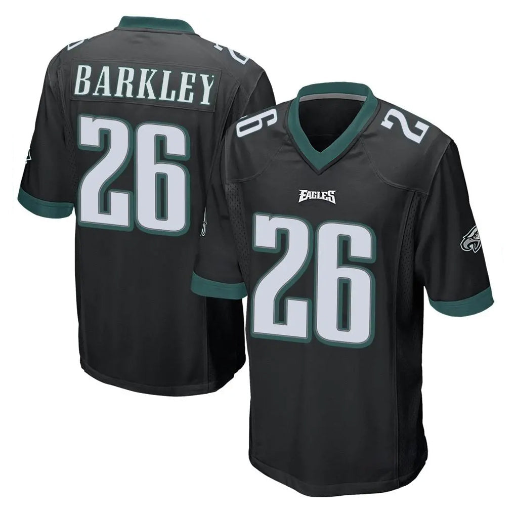 Elroe P.Eagles #26 Saquon Barkley Player Black Home Game Stitched Jerseys