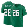 Elroe P.Eagles #26 Saquon Barkley Player Green Kelly Alternate Home Game Stitched Jerseys