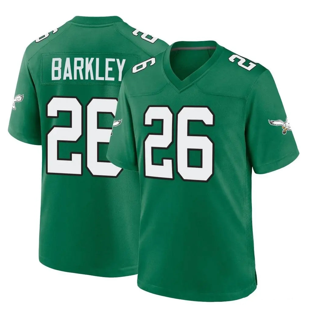 Elroe P.Eagles #26 Saquon Barkley Player Green Kelly Alternate Home Game Stitched Jerseys