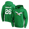 Elroe P.Eagles #26 Saquon Barkley Player Green Pullover Hoodies Home Game Stitched Jerseys