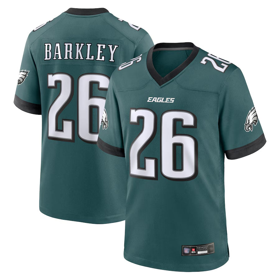 Elroe P.Eagles #26 Saquon Barkley Player Midnight Green Game Stitched Jerseys