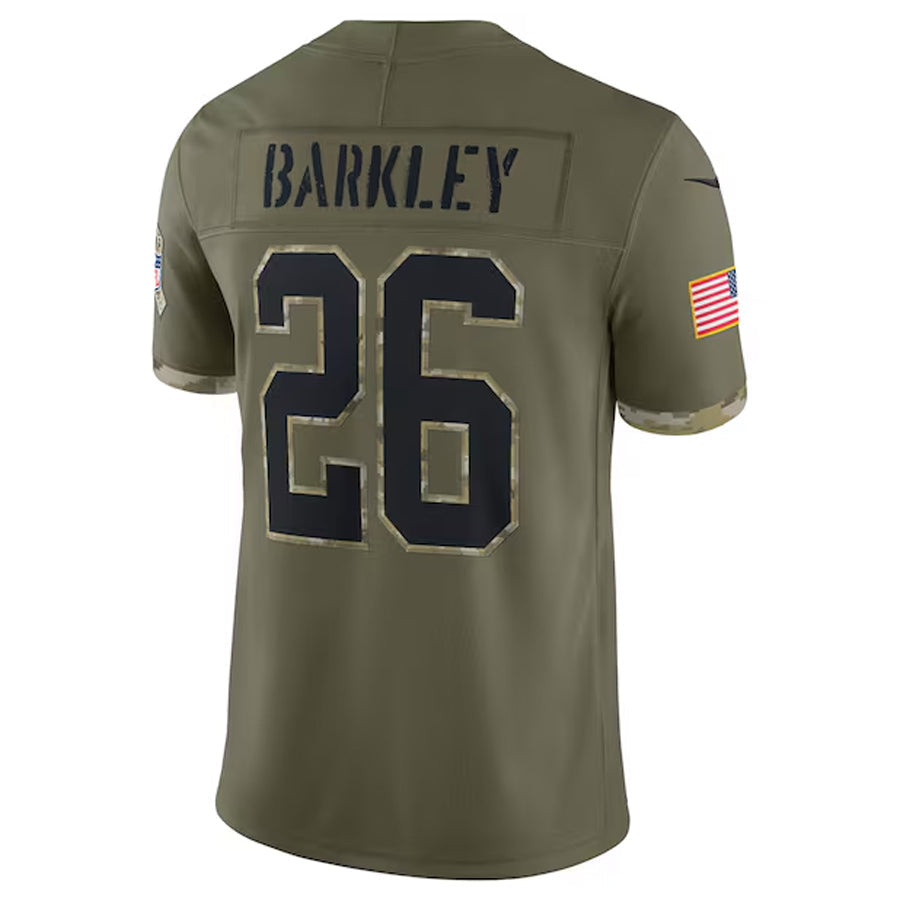 Elroe P.Eagles #26 Saquon Barkley Player Salute To Service Olive Stitched Jerseys
