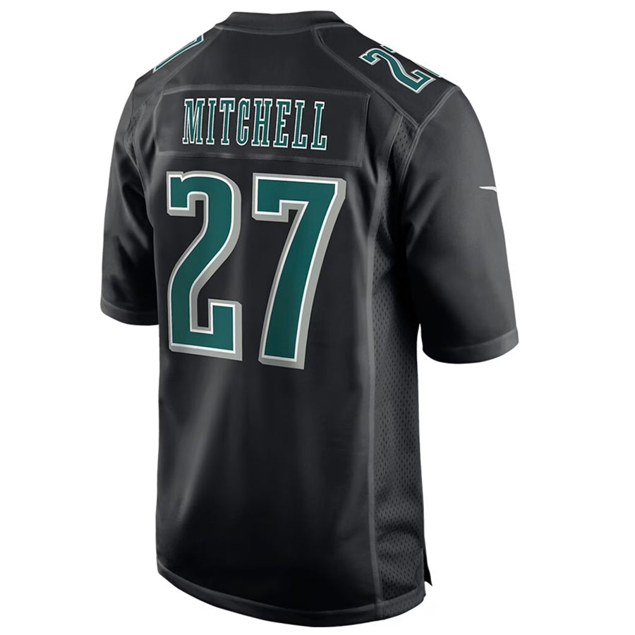 Elroe P.Eagles #27 Quinyon Mitchell Player Black Fashion Game Stitched Jerseys