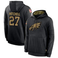 Elroe P.Eagles #27 Quinyon Mitchell Player Black Military Hoodie Game Stitched Jerseys