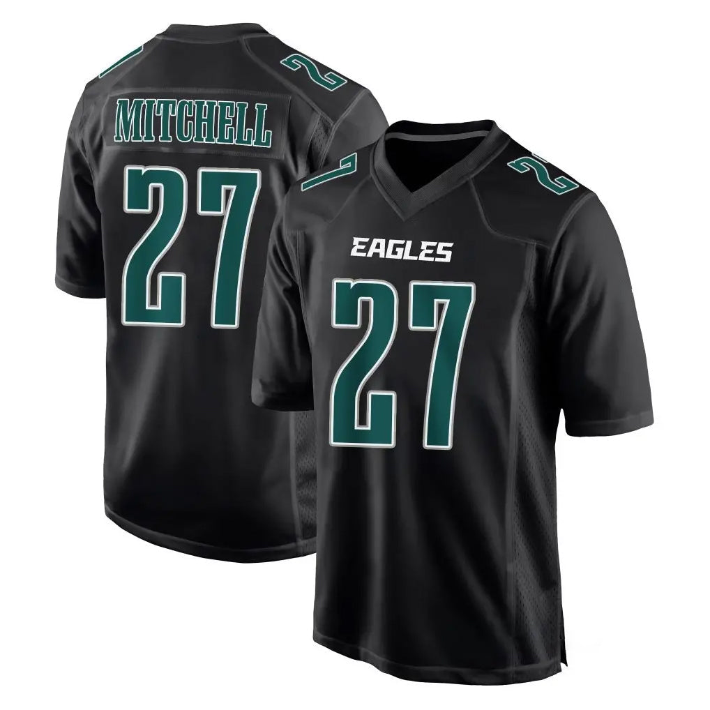Elroe P.Eagles #27 Quinyon Mitchell Player Carbon Black Fashion Home Game Stitched Jerseys