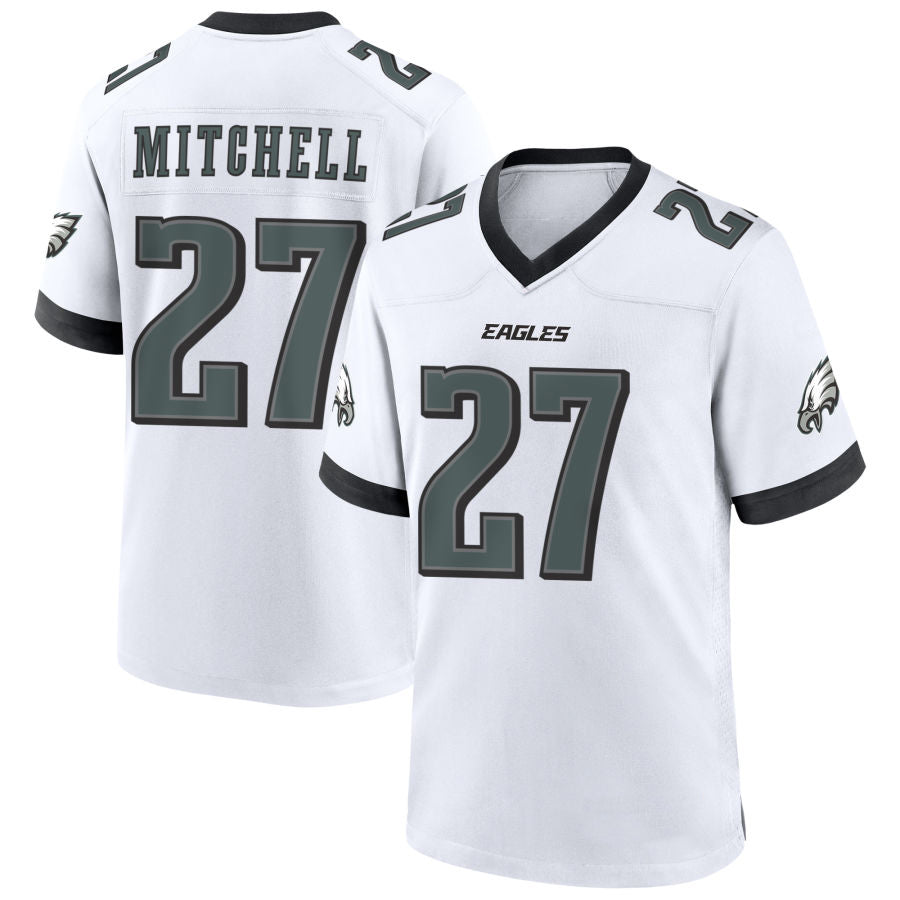 Elroe P.Eagles #27 Quinyon Mitchell Player White Home Game Stitched Jerseys