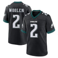 Elroe P.Eagles #2 Riq Woolen Player Black Game Home Stitched Jerseys