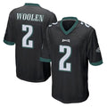 Elroe P.Eagles #2 Riq Woolen Player Black Home Game Stitched Jerseys