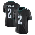 Elroe P.Eagles #2 Riq Woolen Player Black Limited Vapor Untouchable Home Game Stitched Jerseys