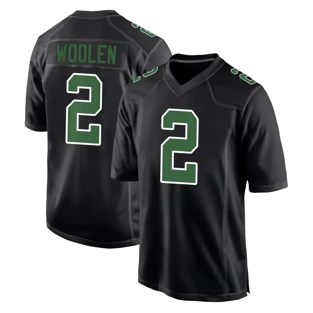 Elroe P.Eagles #2 Riq Woolen Player Carbon Green Fashion Home Game Stitched Jerseys
