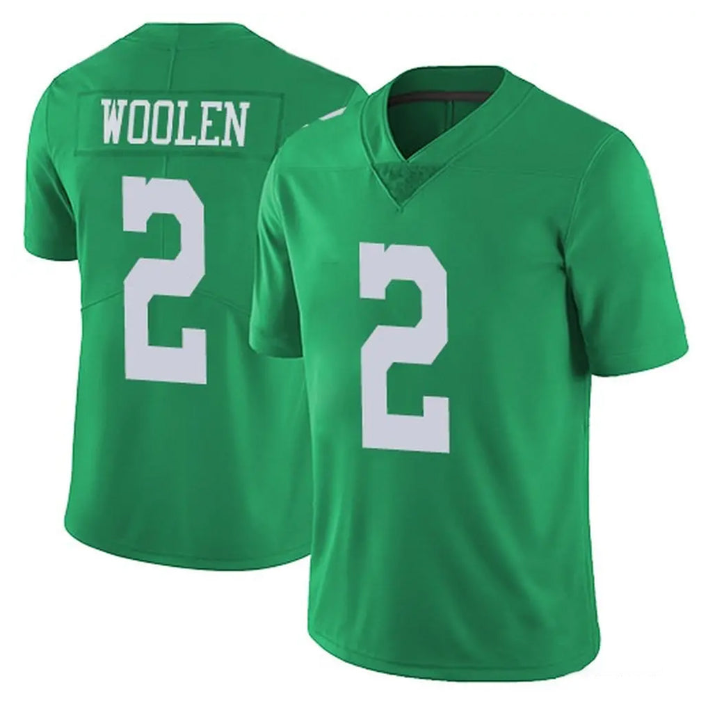 Elroe P.Eagles #2 Riq Woolen Player Green Limited Vapor Untouchable Home Game Stitched Jerseys