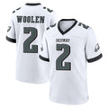 Elroe P.Eagles #2 Riq Woolen Player White Game Home Stitched Jerseys