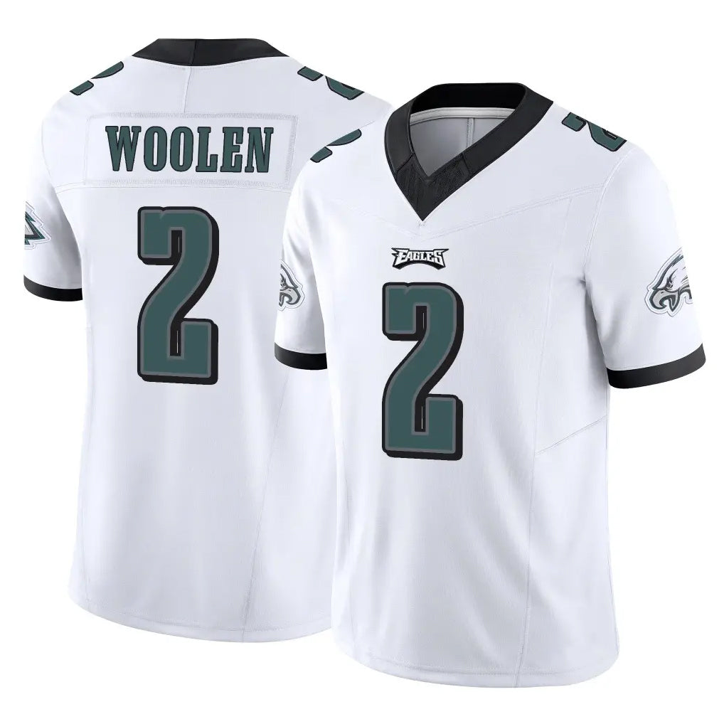 Elroe P.Eagles #2 Riq Woolen Player White Limited Vapor F.U.S.E. Home Game Stitched Jerseys