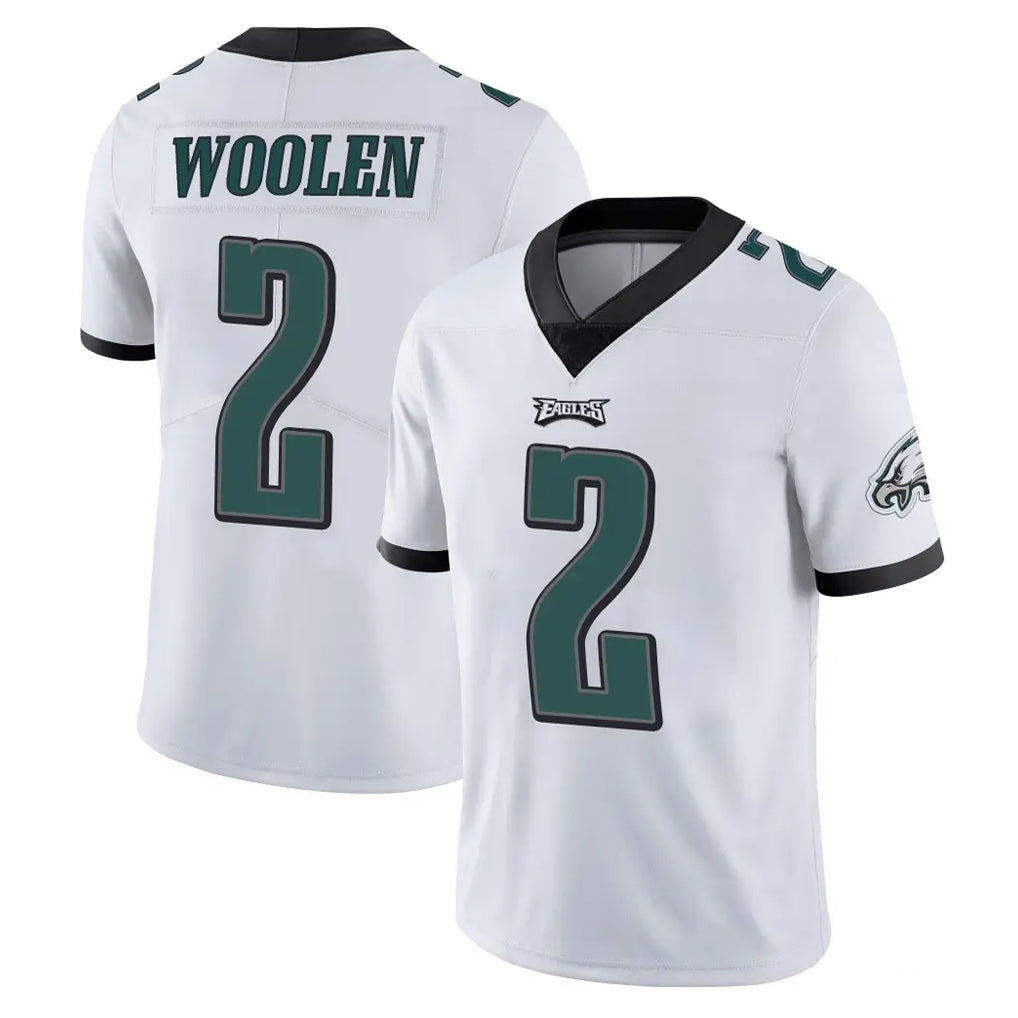 Elroe P.Eagles #2 Riq Woolen Player White Limited Vapor Untouchable Home Game Stitched Jerseys
