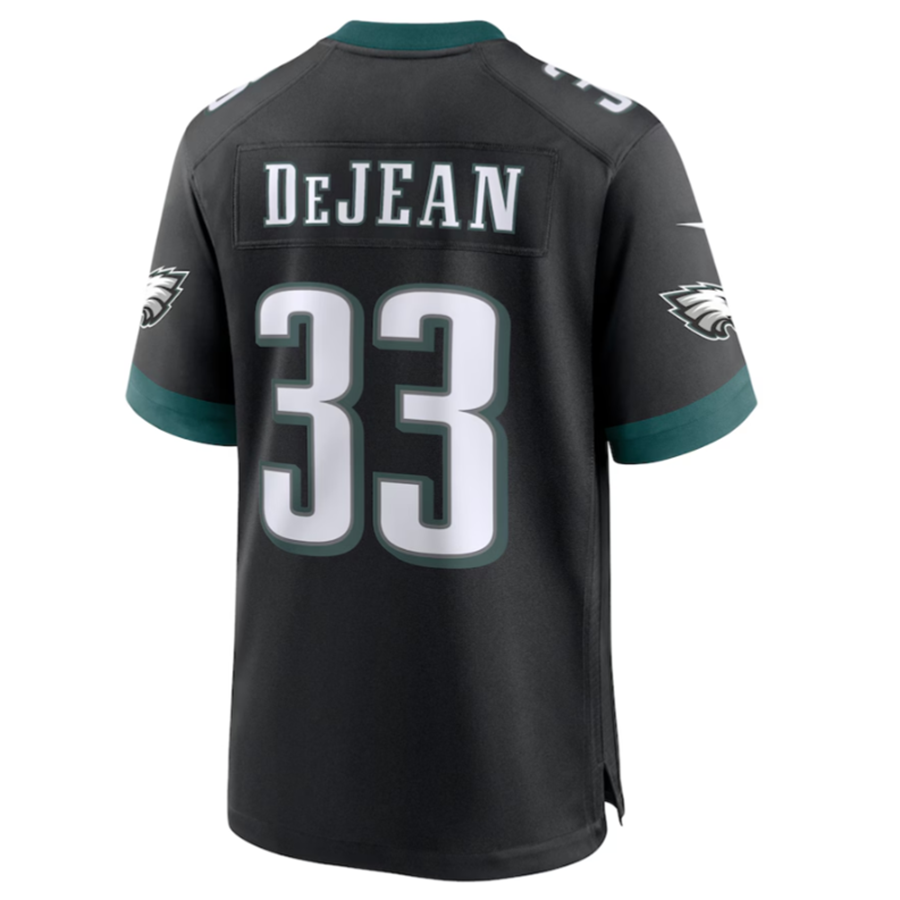 Elroe P.Eagles #33 Cooper DeJean Black 2024 Draft Alternate Player Game Jersey Stitched American Stitched Jersey