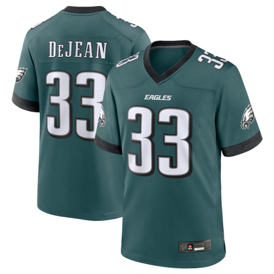 Elroe P.Eagles #33 Cooper DeJean Green 2024 Draft Alternate Player Game Stitched American Stitched Jerseys