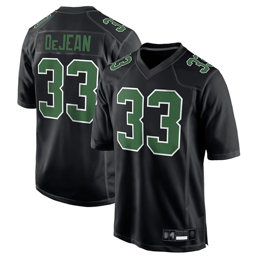 Elroe P.Eagles #33 Cooper DeJean Player Black Carbon Kelly Stitched Jerseys