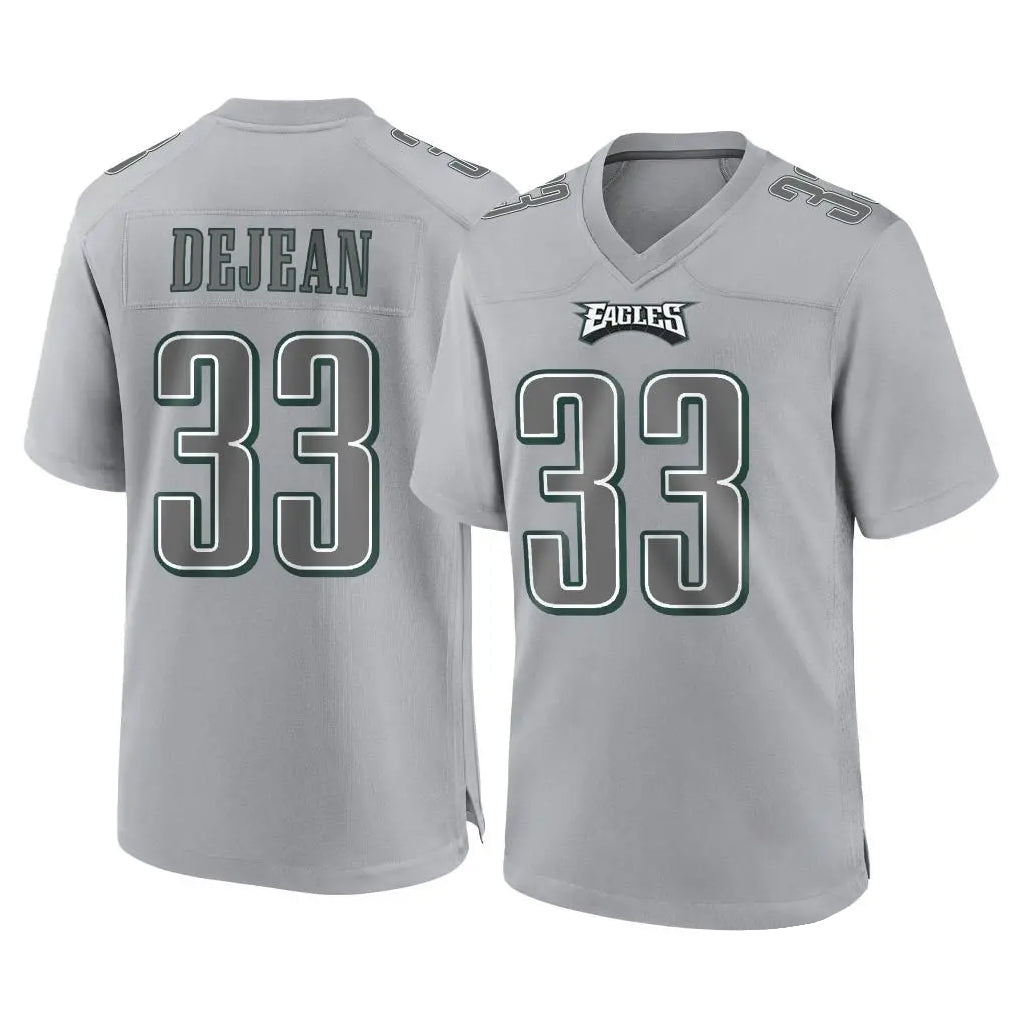 Elroe P.Eagles #33 Cooper DeJean Player Gray Atmosphere Fashion Home Game Stitched Jerseys