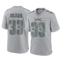 Elroe P.Eagles #33 Cooper DeJean Player Gray Atmosphere Fashion Home Game Stitched Jerseys